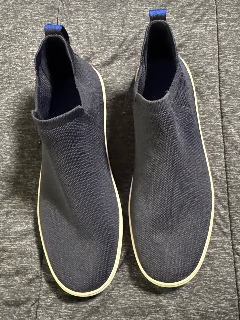 Women's Rothy’s Slip-On Knit Sneakers in Navy Blue size 12.5